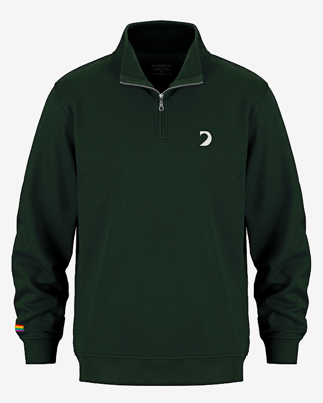 1/4 ZIP SWEATSHIRT GREEN