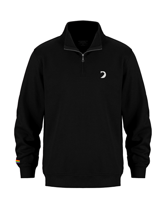 *PRE-ORDER* 1/4 ZIP SWEATSHIRT BLACK